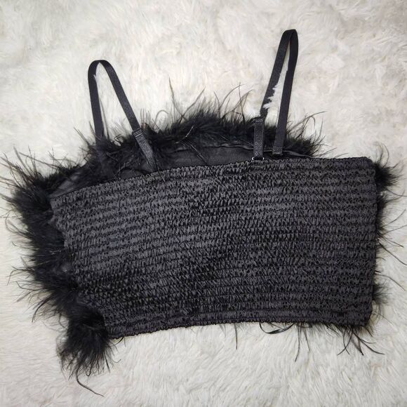 Bailey 44 Ostrich Feather Crop Tank Top - Picture 9 of 9